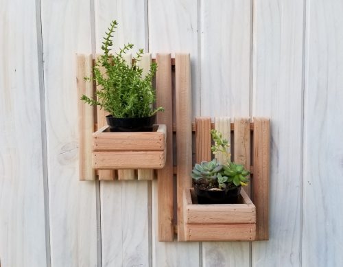 cedar wall planter