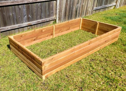cedar raised garden bed