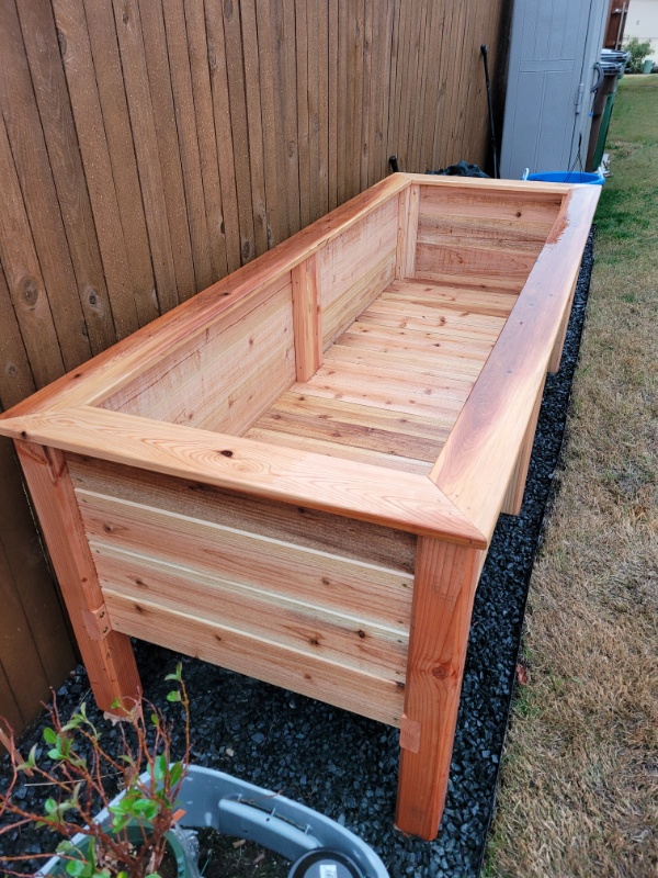 3x8 extra deep cedar elevated garden bed