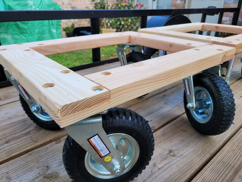 Heavy Duty 4 Wheel Dolly Cart with 8-inch Wheels - Joseph's Woodwork Co.