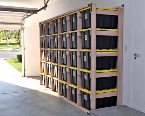 27 gallon tote storage rack